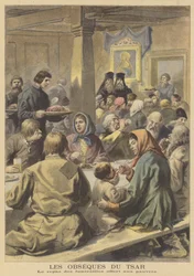 De begrafenis van Tsaar Alexander III van Rusland